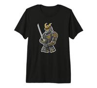 Cyber Samurai Mecha Tech Warrior T-Shirt Haut de Gamme