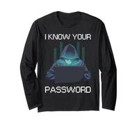 Cyber Security Password Humour Ethical Hacker IT Pro Meme Manche Longue