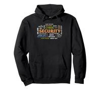 Cyber Security Word Cloud IT InfoSec Menace Termes Design Sweat à Capuche