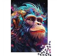 Cyber Singe Portrait Puzzle 1000 Pièces Adultes Animaux Puzzles 1000 Pièce Jeu De Team Building Décor À La Maison 52x38cm/1000pcs