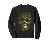 Cyber Skull Géométrie Art Gothique Minimaliste Sweatshirt