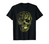 Cyber Skull Géométrie Art Gothique Minimaliste T-Shirt