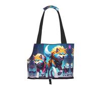 Cyber Wolf Pack Sac à bandoulière pour animal de compagnie Motif pliable Petit chat et chien