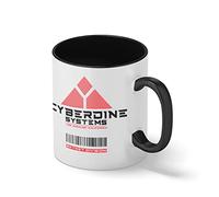 Cyberdyne Systems ART By Dune Inspired By Terminator Blanc tasse de café avec jante noire et poignée Mug