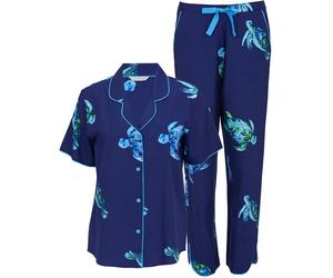 Cyberjammies Cyberjammies Blue Big Turtle Print Short Sleve Pyjamas Set