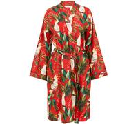 Cyberjammies Cyberjammies Red Bird Print Long Sleeve Short Dressing Gown Red EU 50 (UK 22)