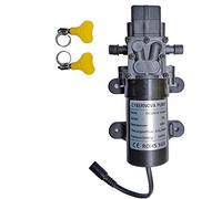 CYBERNOVA DC12V 100 PSI 4 L/m Pompe à amorçage Automatique à diaphragme Haute Pression avec Interrupteur de Pression Caravane/Bateau/Camping-Car/Jardin(avec Interface DC Femelle)