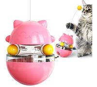 CYBERNOVA Jouet interactif pour Chat avec Une Baguette de taquin, Distributeur de friandises intégré/Jouet de Puzzle pour Animaux/Alimentation Lente pour Chats et Chatons (Rose)