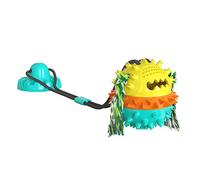 CYBERNOVA Jouet interactif pour Chien pour Les mâcheurs agressifs, Jouet Boule Distributeur de friandises,Jouet de Guerre pour Chien à Ventouse (Jaune+Bleu lac)