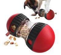 CYBERNOVA Jouets interactifs pour Chien, Distributeur de friandises et Balle à Alimentation Lente réglable pour Tous Les Chiens, Stimulant la Nature et améliorant l'intelligence du Chien (Rouge-Noir)