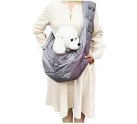 CYBERNOVA Sac de Transport pour Petits Chiens et Chats de 1-7,5 kg, Chaud et Coupe-Vent avec Pochette, Sac de Transport sans poignée pour Chien, Chat et Chiot pour l'hiver par Temps Froid (Gris)
