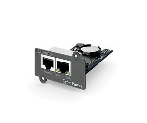 CyberPower RMCARD205 : Carte de gestion réseau Fast Ethernet 10/100 RJ-45, protocoles IPv4/v6, SNMPv1/v3, HTTP/HTTPs, TCP/IP, UDP, DHCP, NTP, DNS, SMTP, SSH, SSL, TLS, Telnet, FTP, Syslog. CE, FCC, Ro