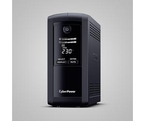 CyberPower Tracer III VP1000ELCD-FR UPS 1kVA/550W Line-Interactive, 4 Prises Type E, USB, RS-232, RJ-45, LCD, Autonomie 9min (demi-charge)