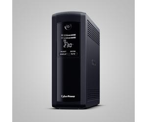 CyberPower UPS Tracer III VP1200ELCD-FR 1.2kVA 720W Interactivité de Ligne, 5 Prises Type E, USB, RS-232, Écran LCD, Autonomie 4-12min