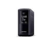 CyberPower VP700EILCD Onduleur Line-Interactive 0.7kVA/390W, 6 Prises C13, AVR, USB, RJ45 Gigabit, Ecran LCD, Temps de secours 10 min (demi-charge)