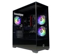 CyberpowerPC Wyvern Gaming PC - AMD Ryzen 5 8400F, AMD Radeon RX 9060 XT 8GB, 16GB RAM, 1TB NVMe SSD, 650W 80+ PSU, Wi-FI, Windows 11, Prism Panoramic RGB Black