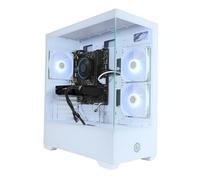 CyberpowerPC Wyvern Gaming PC - AMD Ryzen 7 5700X, AMD Radeon RX 9060 XT 8GB, 16GB RAM, 1TB NVMe SSD, 650W 80+ PSU, Wi-FI, Windows 11, Prism Panoramic RGB White