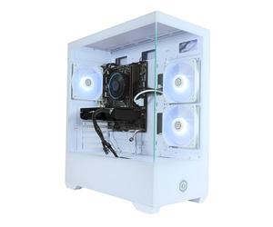 CyberpowerPC Wyvern Gaming PC - Intel Core i5-12400F, Nvidia RTX 5060 8GB, 16GB RAM, 1TB NVMe SSD, 650W 80+ PSU, Wi-FI, Windows 11, Prism Panoramic RGB White