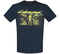 Cyberpunk 2077 - Vitruvian Man Homme T-Shirt Manches Courtes Marine M