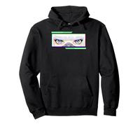 Cyberpunk Anime Girl Glitch Mask Eyes Techcore Sweat à Capuche