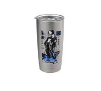 Cyberpunk Anime Girl Kanji Sci Fi Gobelet isotherme en acier inoxydable double paroi