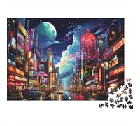 Cyberpunk City Nuit Bundle Puzzle 1000 Pièces Passionnés, Carton Solide, Décoration Murale Maison, Exposition Murale, Cadeau Familial, Plaisir W nd 52x38cm/1000pcs