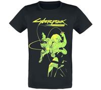 Cyberpunk Edgerunners - David and Lucy Homme T-Shirt Manches Courtes Noir XL
