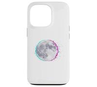 Cyberpunk Glitch Moon - Retro Vaporwave Full, Moon Art Coque pour iPhone 13 Pro