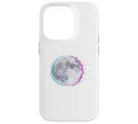 Cyberpunk Glitch Moon - Retro Vaporwave Full, Moon Art Coque pour iPhone 14 Pro