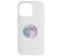 Cyberpunk Glitch Moon - Retro Vaporwave Full, Moon Art Coque pour iPhone 14 Pro Max