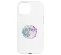 Cyberpunk Glitch Moon - Retro Vaporwave Full, Moon Art Coque pour iPhone 15