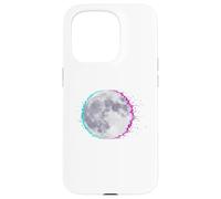 Cyberpunk Glitch Moon - Retro Vaporwave Full, Moon Art Coque pour iPhone 15 Pro