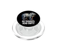 Cyberpunk Glitch Vaporwave No Thoughts Empty Capybara Vibes PopSockets PopGrip pour MagSafe