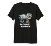 Cyberpunk Glitch Vaporwave No Thoughts Empty Capybara Vibes T-Shirt Haut de Gamme