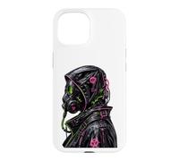 Cyberpunk Masque à gaz Biohazard Goth Punk Y2K Cadeaux Coque pour iPhone 15