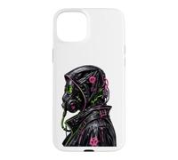 Cyberpunk Masque à gaz Biohazard Goth Punk Y2K Cadeaux Coque pour iPhone 15 Plus