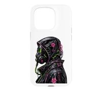 Cyberpunk Masque à gaz Biohazard Goth Punk Y2K Cadeaux Coque pour iPhone 15 Pro