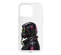 Cyberpunk Masque à gaz Biohazard Goth Punk Y2K Cadeaux Coque pour iPhone 15 Pro Max
