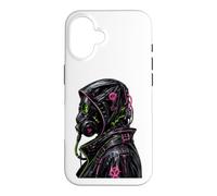 Cyberpunk Masque à gaz Biohazard Goth Punk Y2K Cadeaux Coque pour iPhone 16