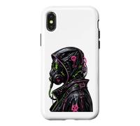 Cyberpunk Masque à gaz Biohazard Goth Punk Y2K Cadeaux Coque pour iPhone X/XS