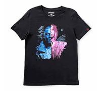 Cyberpunk Phantom Liberty Tee Reed & Songbird T-shirt imprimé 100 % coton Noir, Noir , M