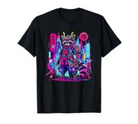 Cyberpunk Raton Laveur Samurai Japanese Warrior Anime Otaku T-Shirt