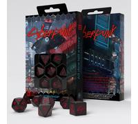 Q-Workshop – Set de dés CPU06 Cyberpunk RPG Rouge 7 pièces 2,4 x 16,4 x 10,4 cm