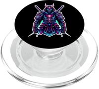 Cyberpunk Samourai Anime Robot Japonais aux Couleurs Vives PopSockets PopGrip pour MagSafe
