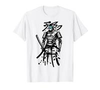 Cyberpunk Samourai Japonais T-Shirt, Homme, Blanc, XL