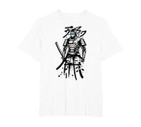 Cyberpunk Samourai Japonais T-Shirt, Homme Grandes Tailles, Blanc, 4X Tall