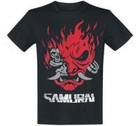 Cyberpunk Samurai - BandMerch Homme T-Shirt Manches Courtes Noir M 100% Coton Regular/Coupe Standard
