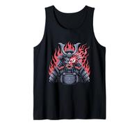 Cyberpunk samurai démon robot fougueux masque guerrier noir Débardeur