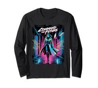 Cyberpunk Woman Command the Retro Futurist Art Manche Longue