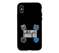 Cybersecurity I Don't Fix Computers I Manage Risk Coque pour iPhone X/XS